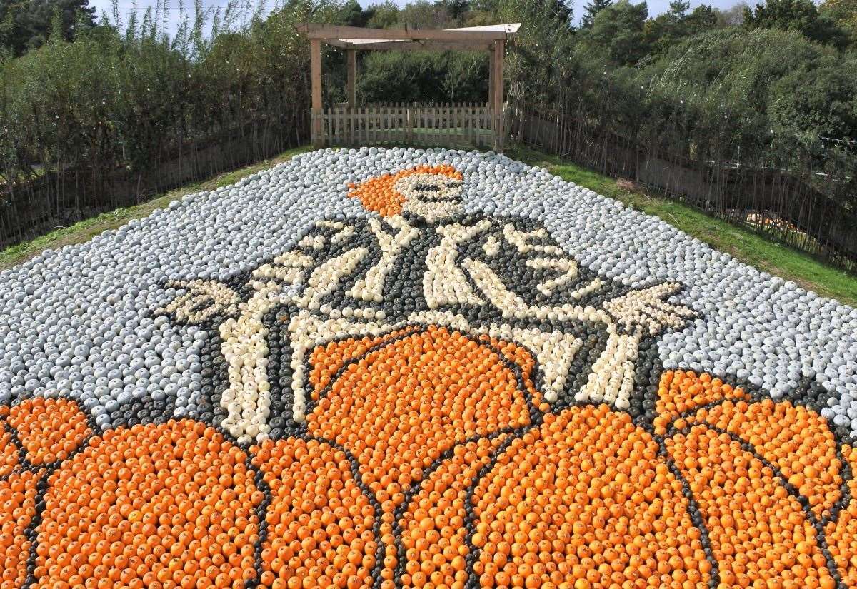 'Beetlejuice' pumpkin mosaic