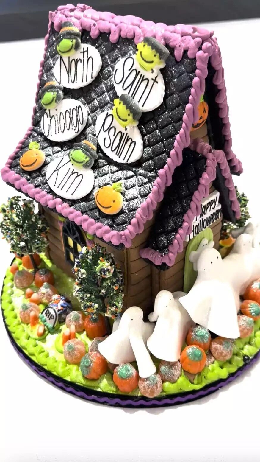 Kim Kardashian's gingerbread Halloween house.