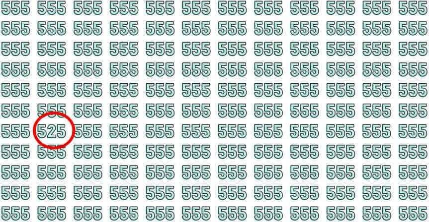 Try to Find the Only Odd Number Among Many 555's