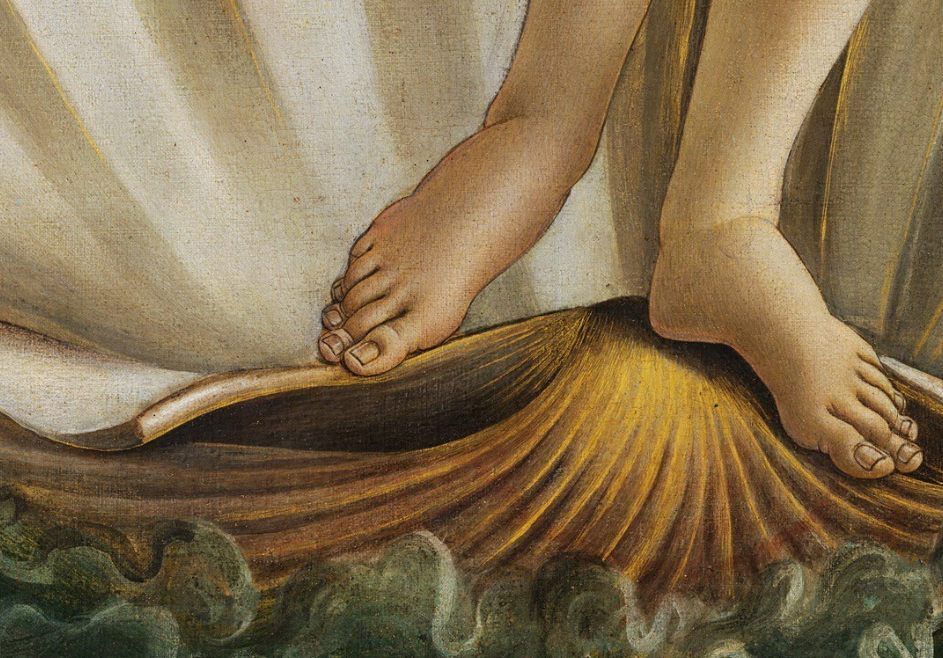 The toes of Botticelli’s Venus