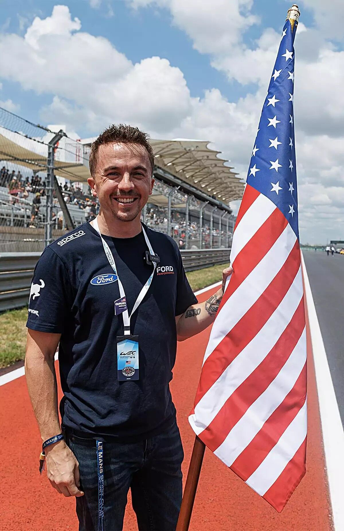 Frankie Muniz at the Circuit of The Americas.