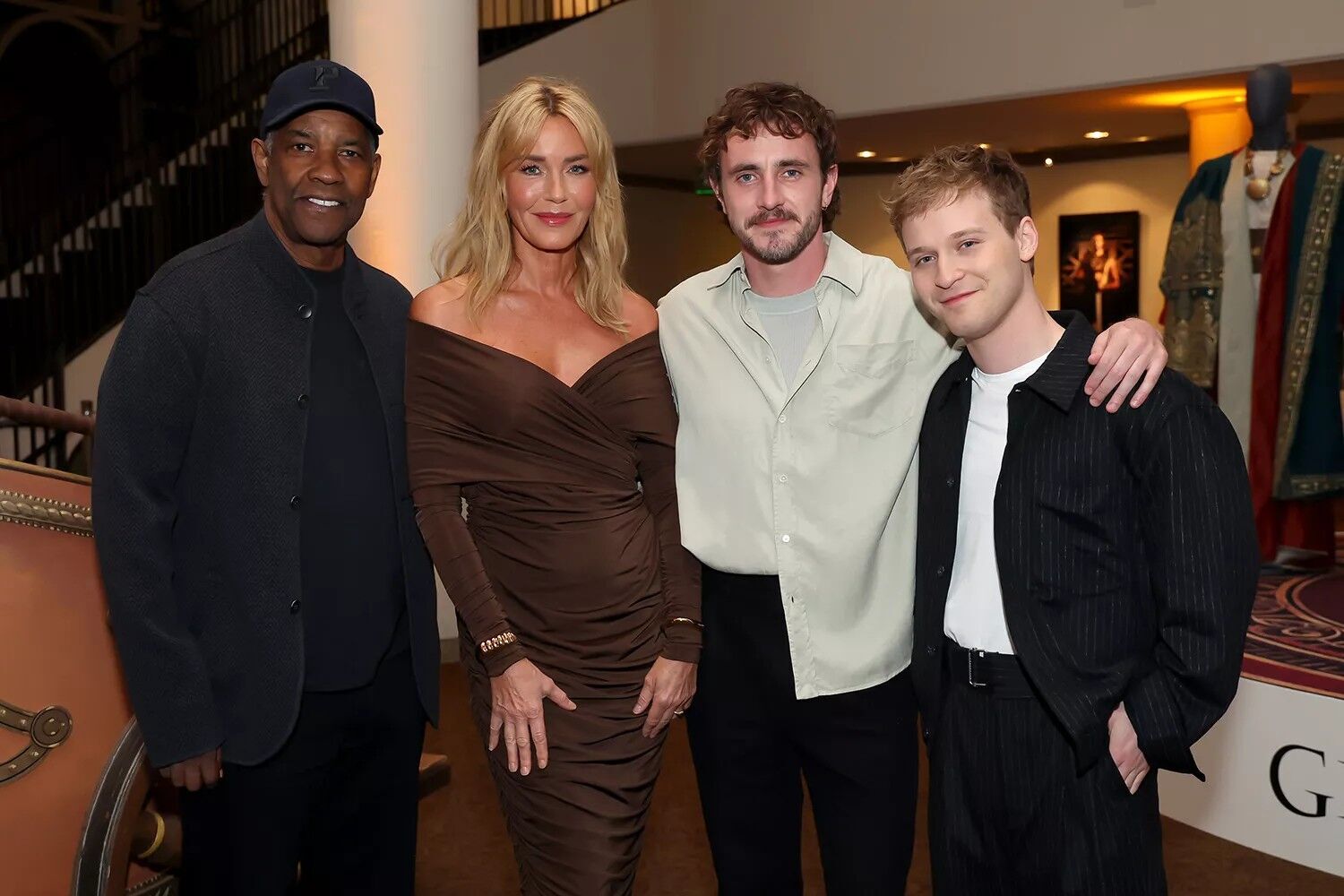 Denzel Washington, Connie Nielsen, Paul Mescal and Fred Hechinger.