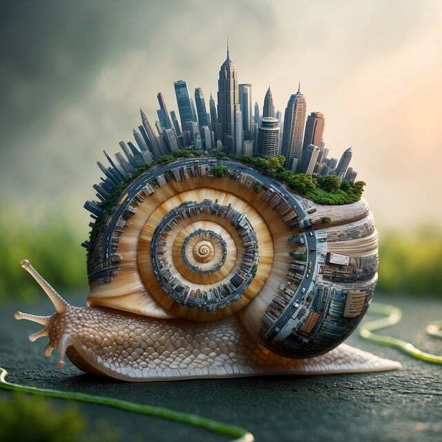 What the snail's shell/house symbolizes