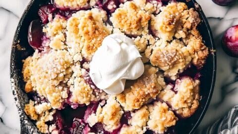 Plum cobbler