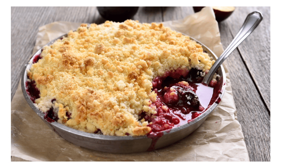 Plum cobbler