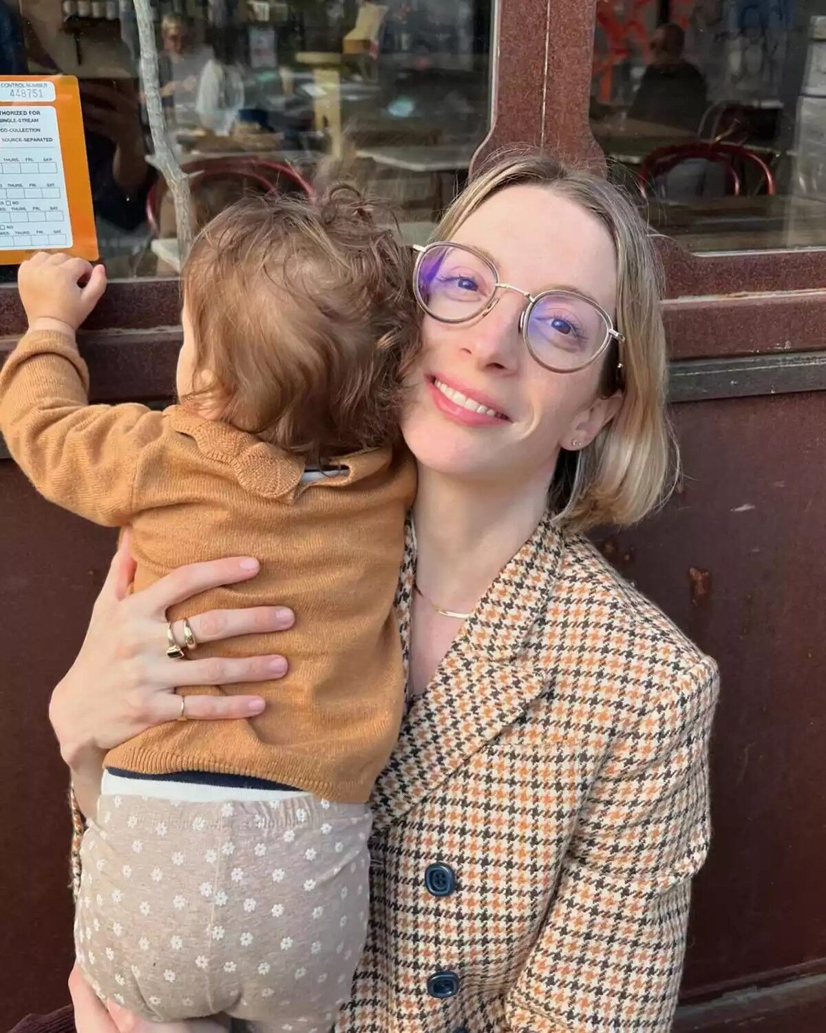 Molly Bernard and daughter.