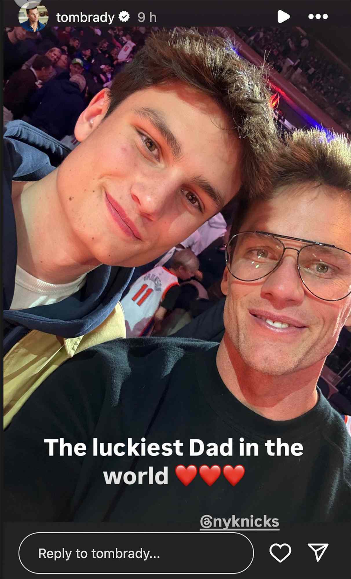 Brady posted a selfie of him and his son Jack at a basketball game on Nov. 15. Tom Brady/Instagram