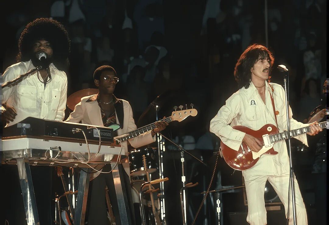 George Harrison and Billy Preston, 1974