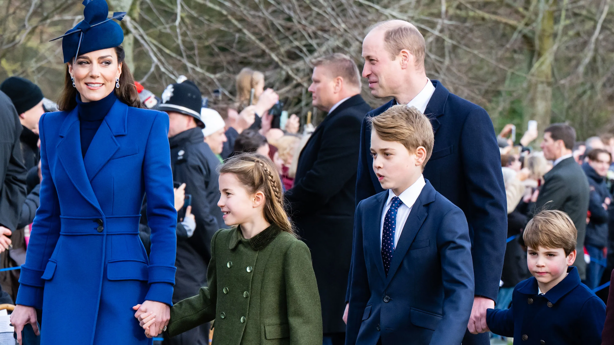 Prince William and Kate Middleton with their children