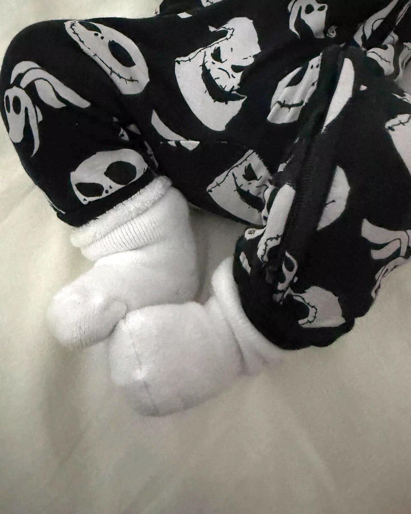 Hailey posted a photo of her son Jack in a skull-print onesie on Nov. 1.