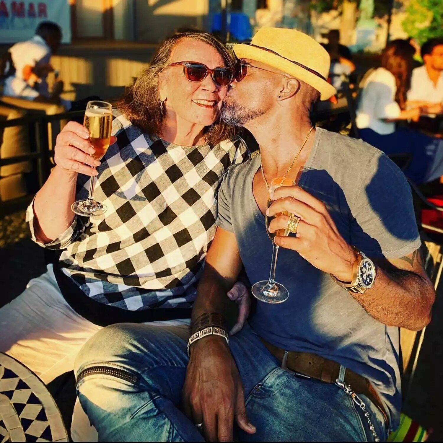 Shemar Moore and his mother.