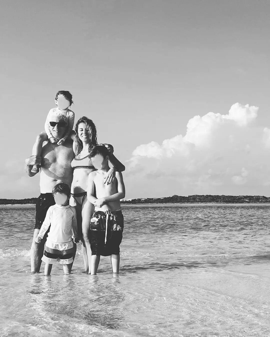 Richard Gere and wife Alejandra Silva with their sons Alexander and James, plus Silva's son Albert.