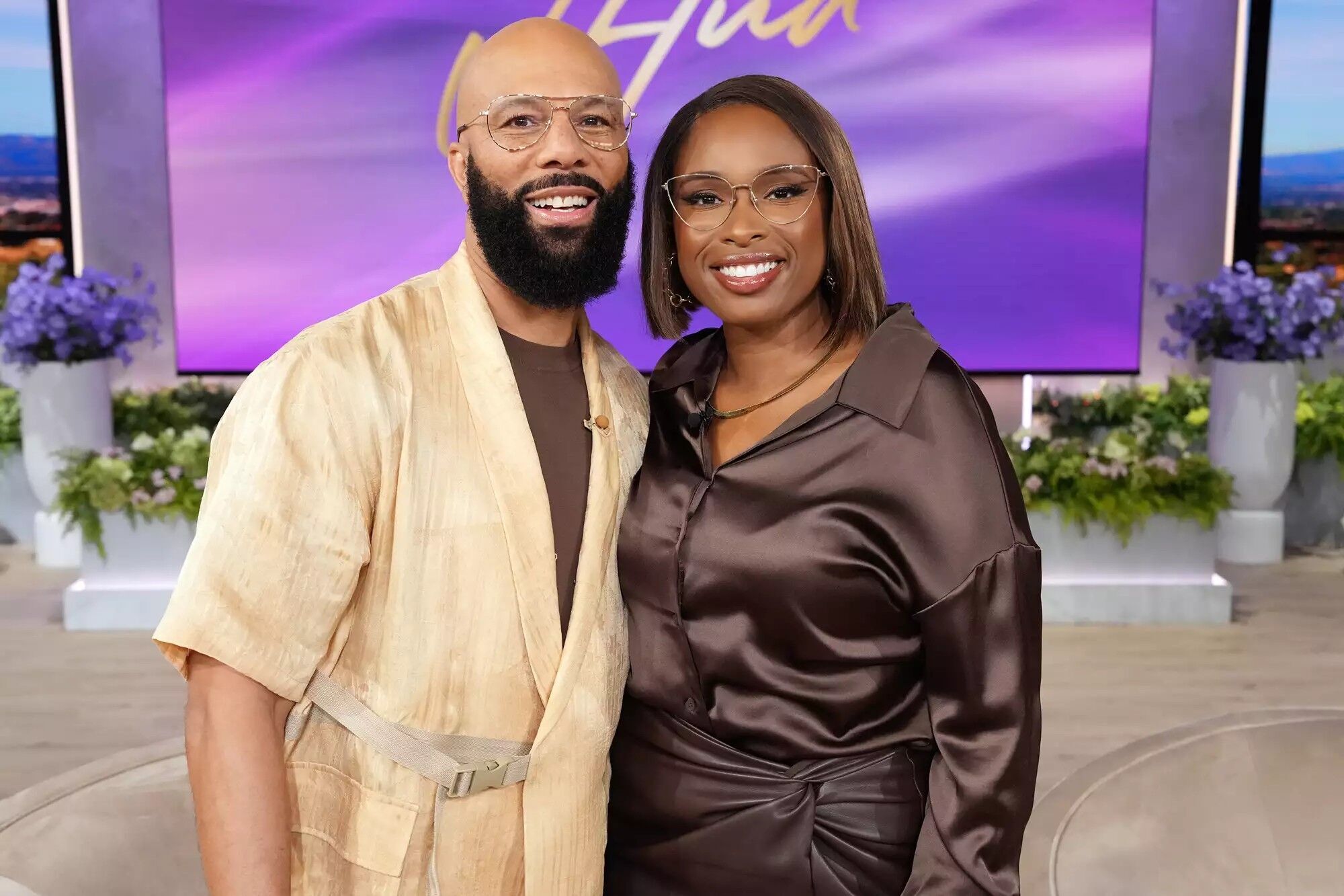 Common and Jennifer Hudson on her talk show in 2024.