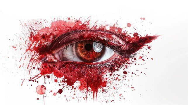 Blood in eyes