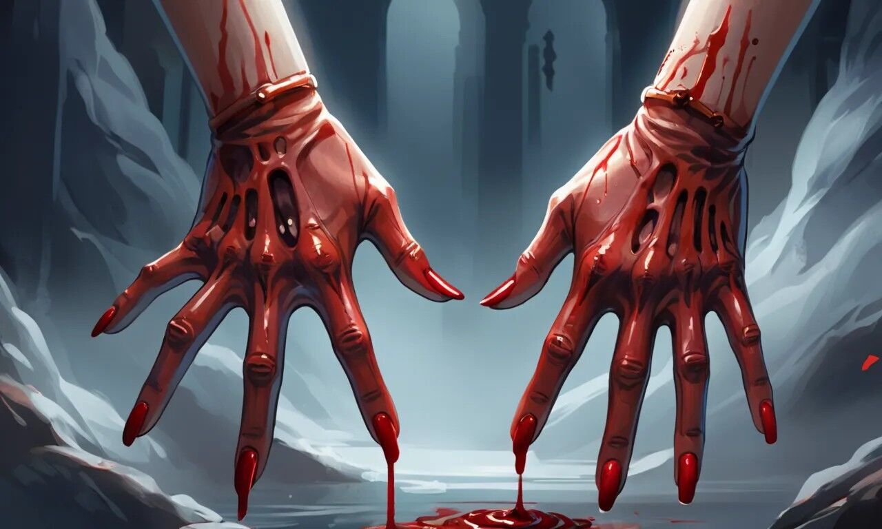 Bloody hands