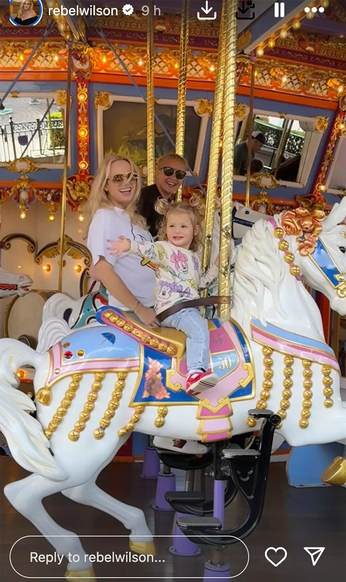 The trio went on a carousel ride together for Royce's birthday celebrations.