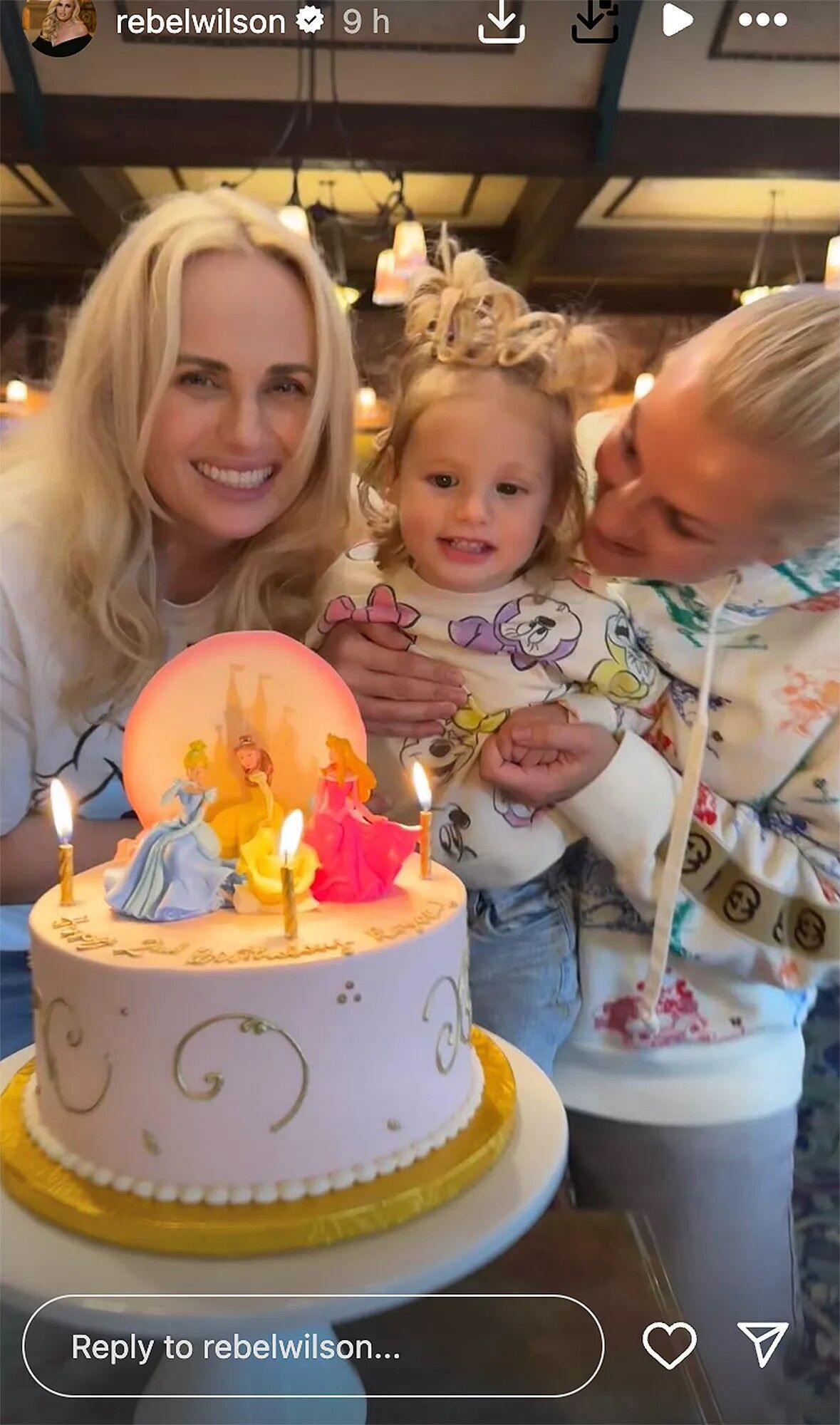 Wilson and her wife Agruma celebrated her daughter Royce's second birthday with a Disney cake.