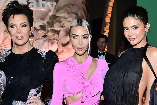 Kris Jenner, Kim Kardashian and Kylie Jenner in November 2022.