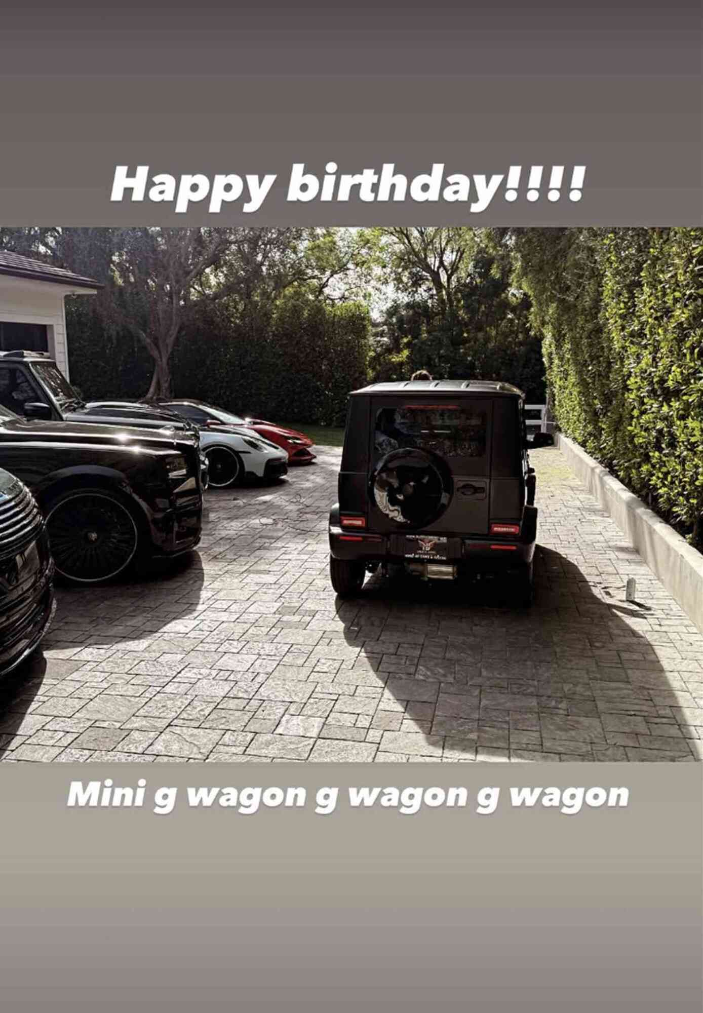 Scott Disick buys son Mason a mini Mercedes G-Wagon.