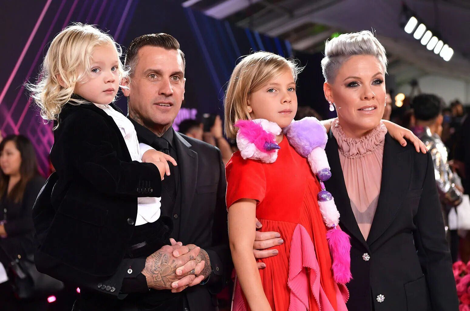 Carey Hart, P!nk, and their children