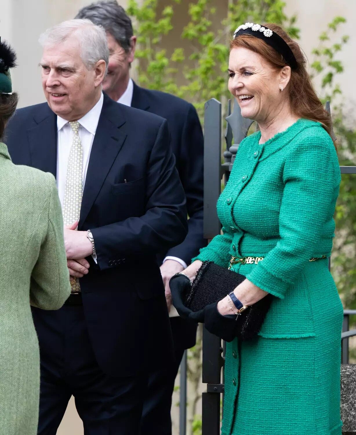 Prince Andrew and Sarah Ferguson at the Easter Mattins Service at Windsor Castle on March 31, 2024