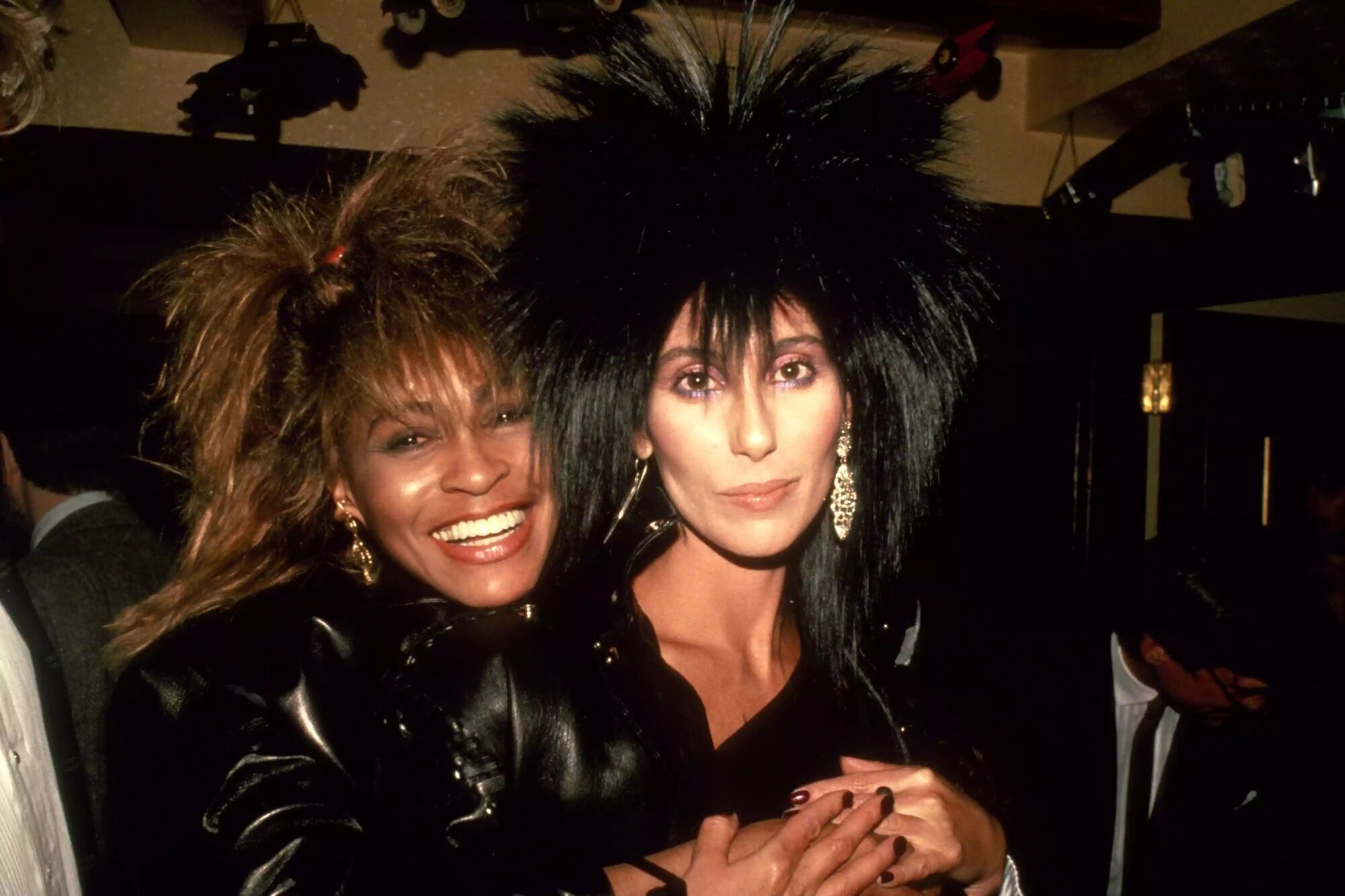 Tina Turner (left) and Cher circa 1985.