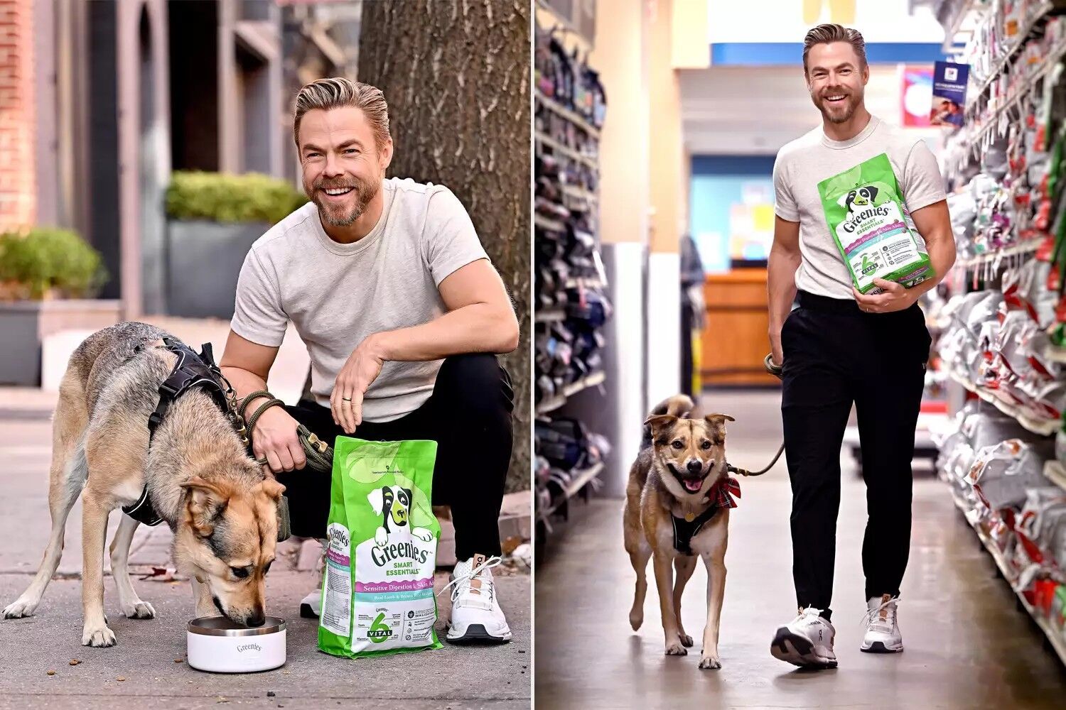 Derek Hough and his dog Luna.