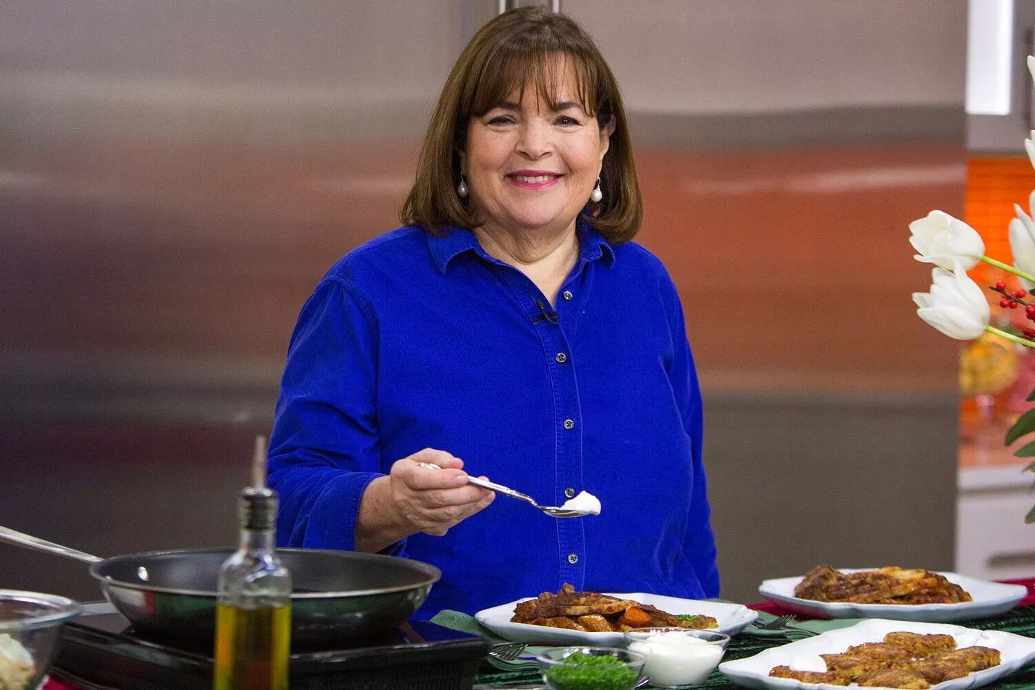 Ina Garten cooking on the 'Today' show in 2017.