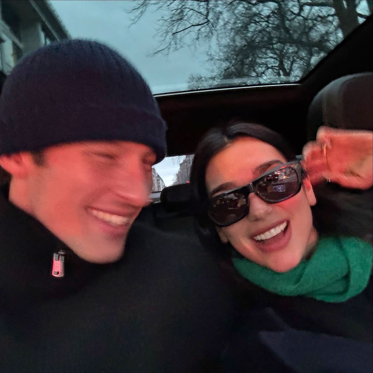 Dua Lipa and Callum Turner Radiate Holiday Mood in Joyful Selfie