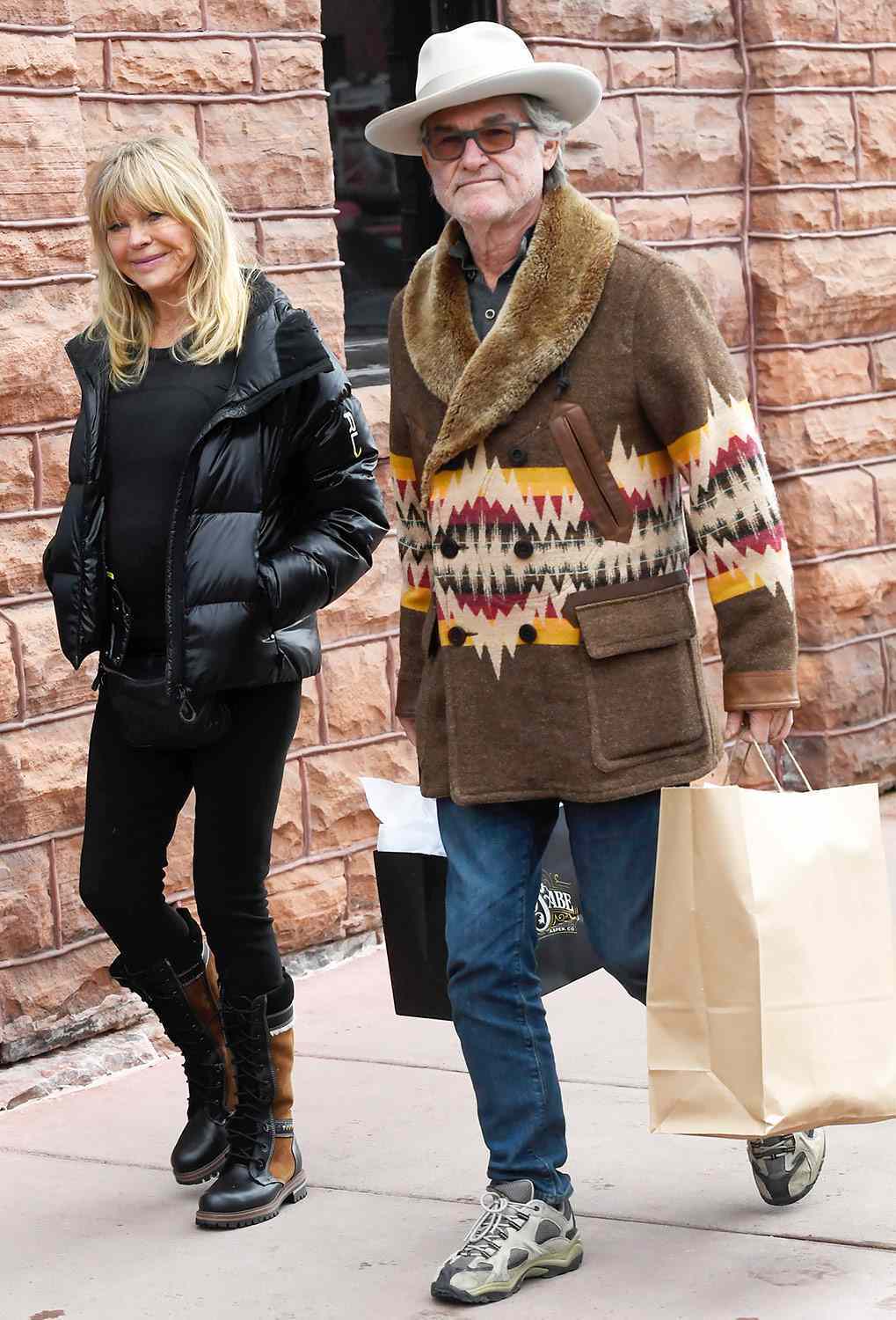 Goldie Hawn and Kurt Russell Step Out for Christmas Shopping