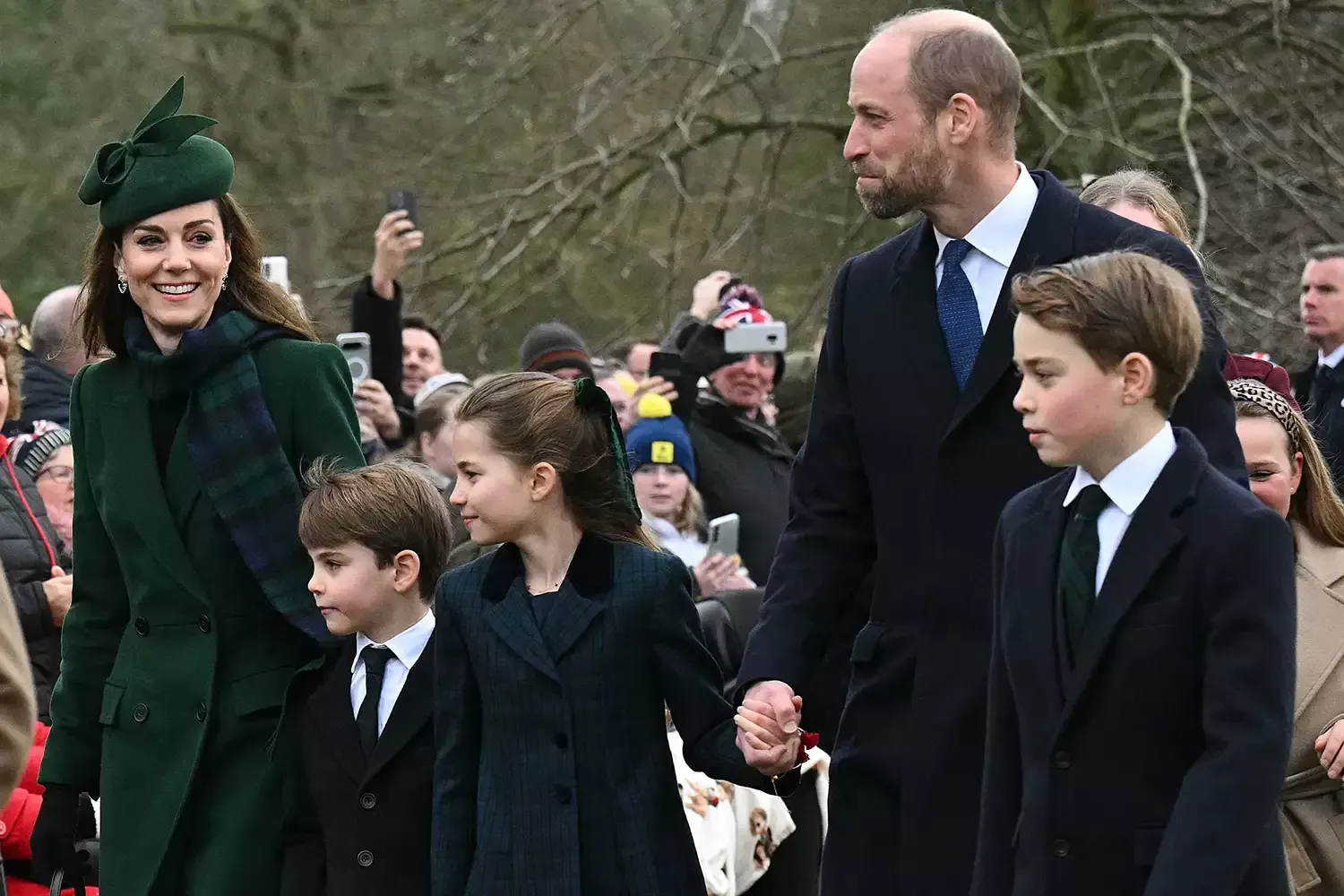 King Charles and Queen Camilla Lead Royal Family Christmas Walk