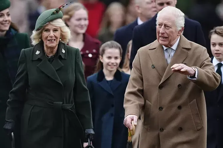 King Charles and Queen Camilla Lead Royal Family Christmas Walk