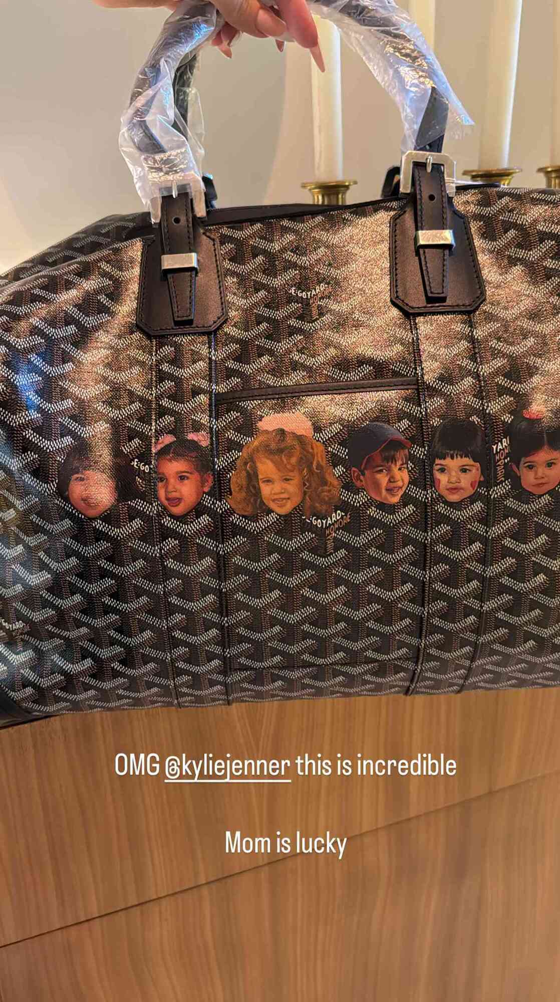 Kylie Jenner's Goyard bag she gifted to Kris Jenner for Christmas.