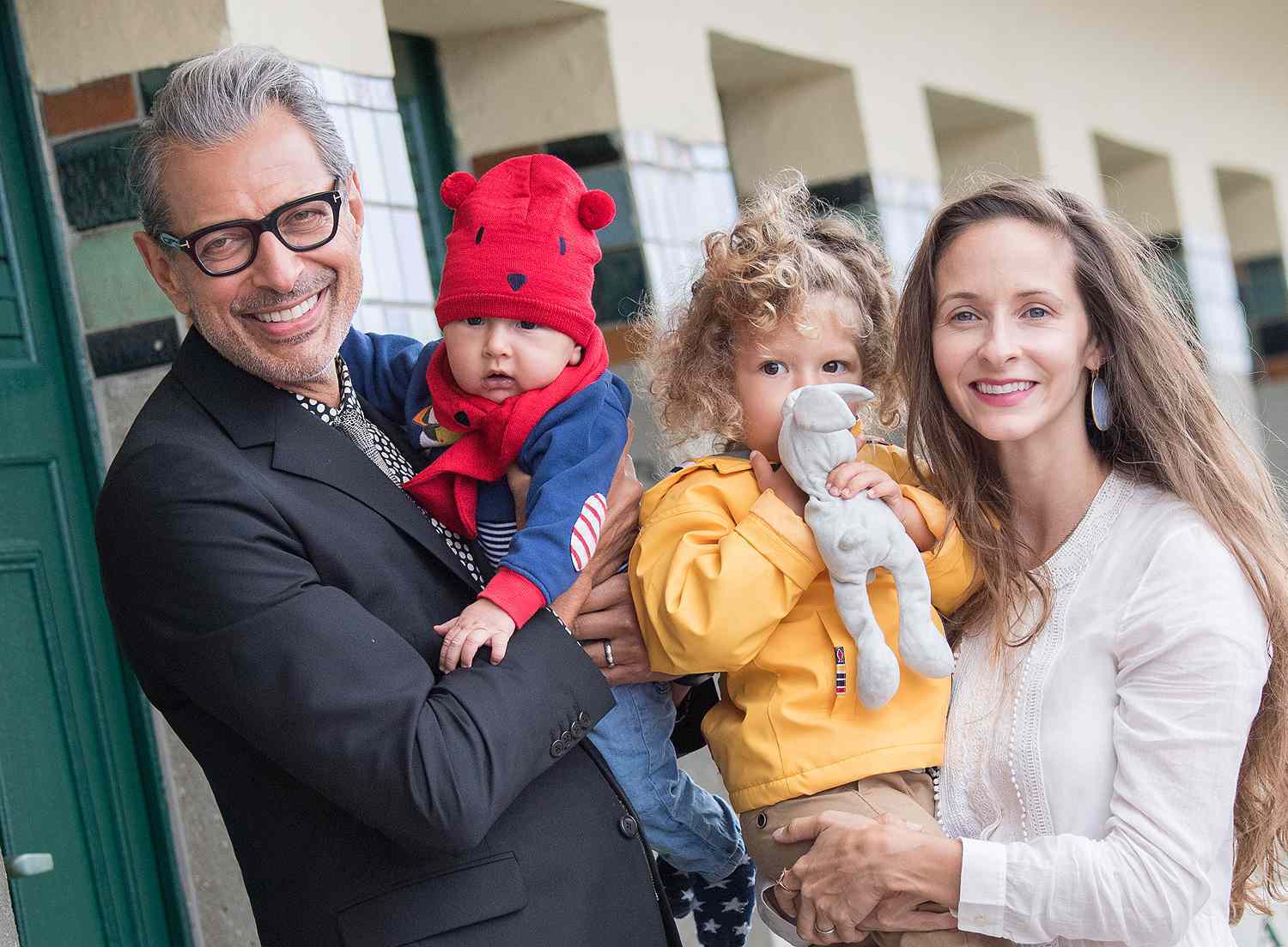 River Joe Goldblum, Jeff Goldblum, Emilie Livingston and Charlie Ocean Goldblum.