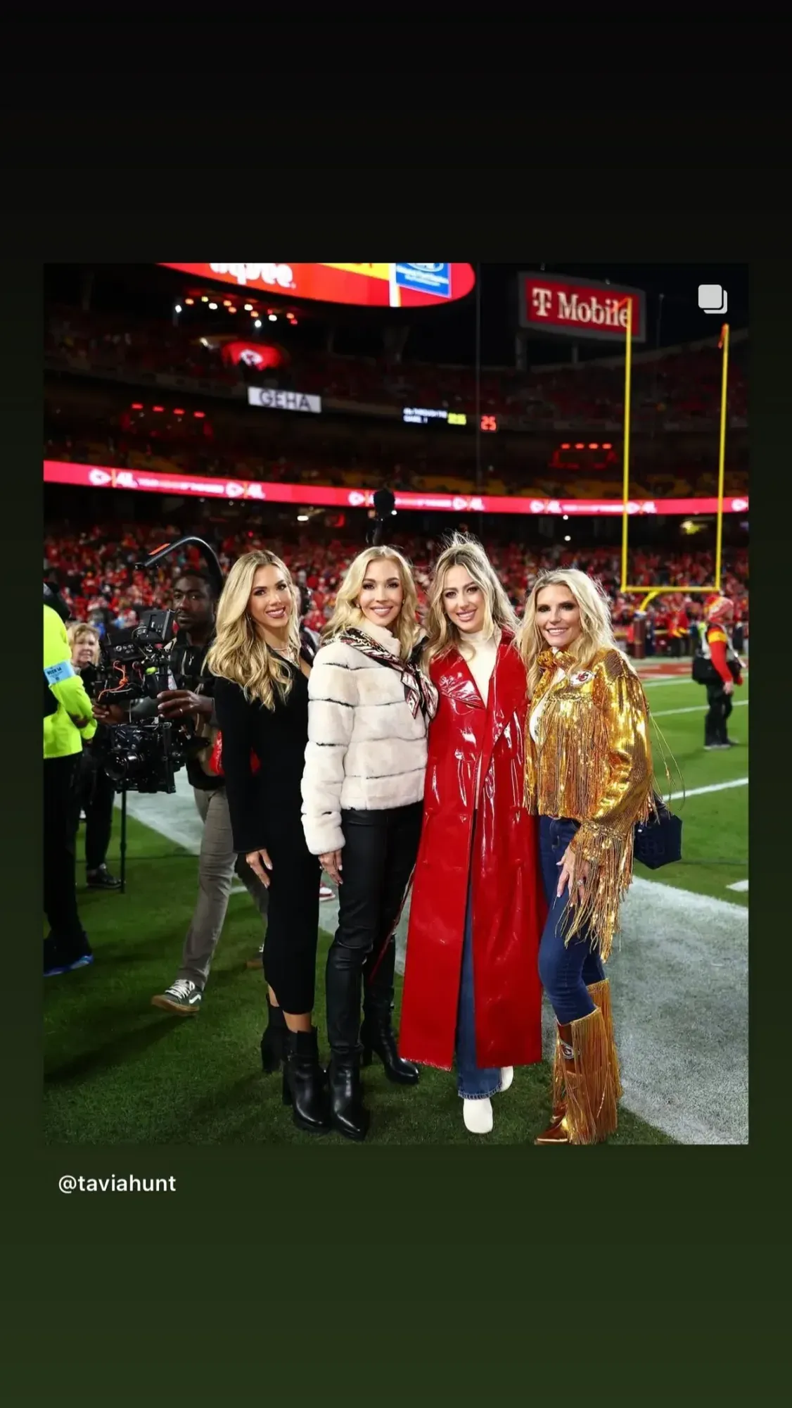 Brittany Mahomes Stuns in Red Patent Leather at Chiefs vs. Chargers Game