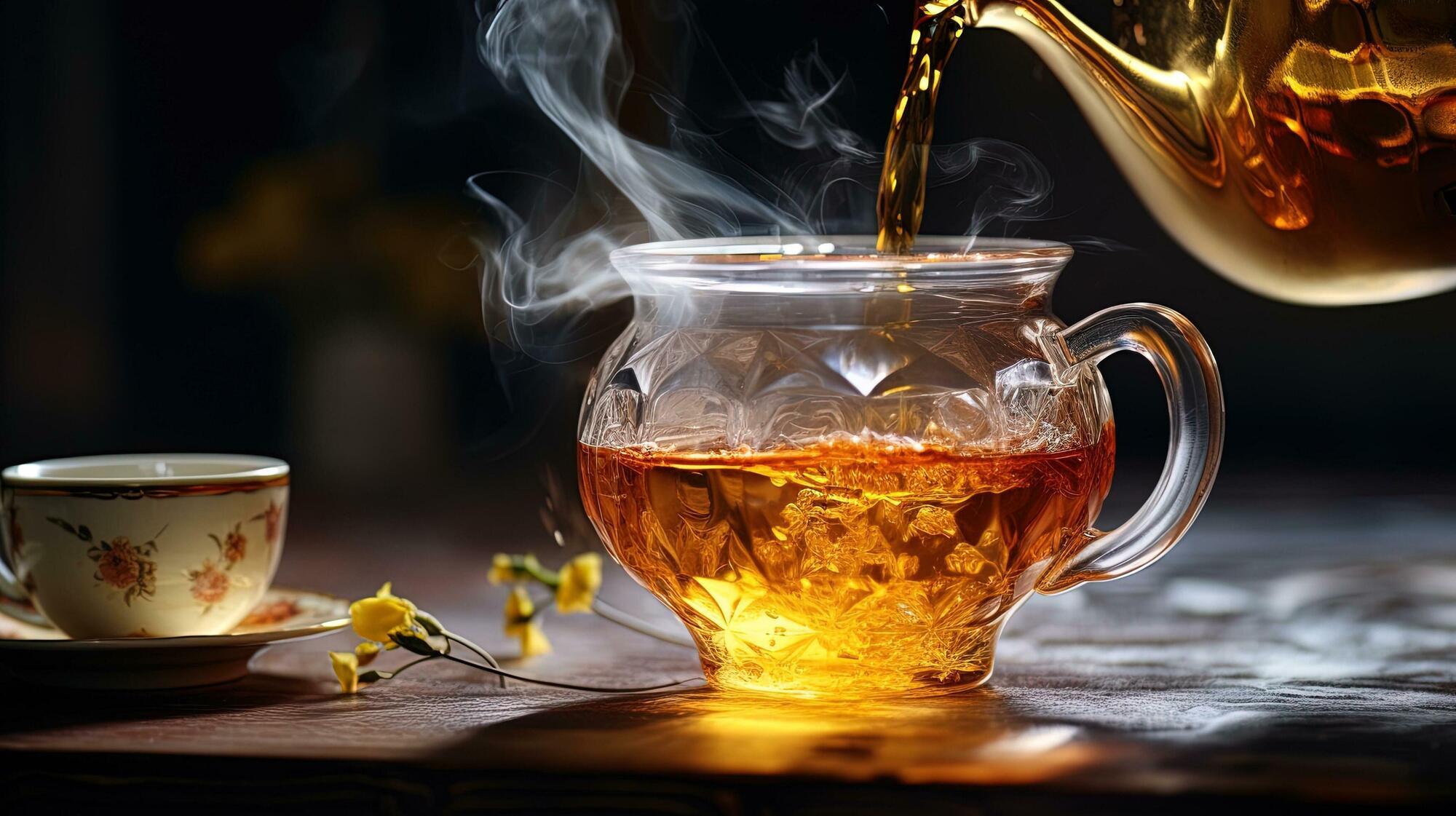 Pouring tea