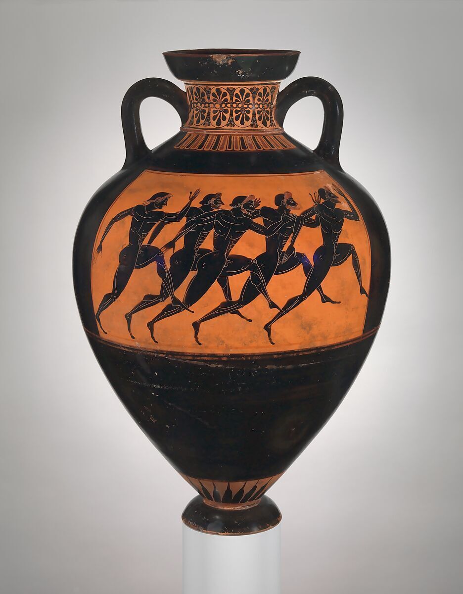 Terracotta Panathenaic prize amphorae