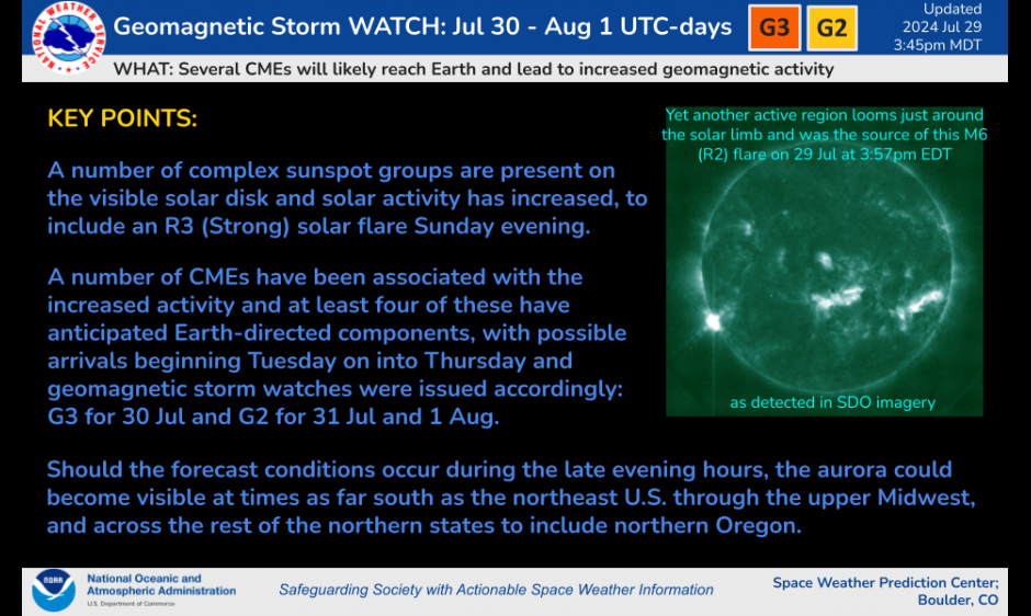 Aurora Borealis to Persist in Different Regions as Moderate Solar Storm Prediction Extended