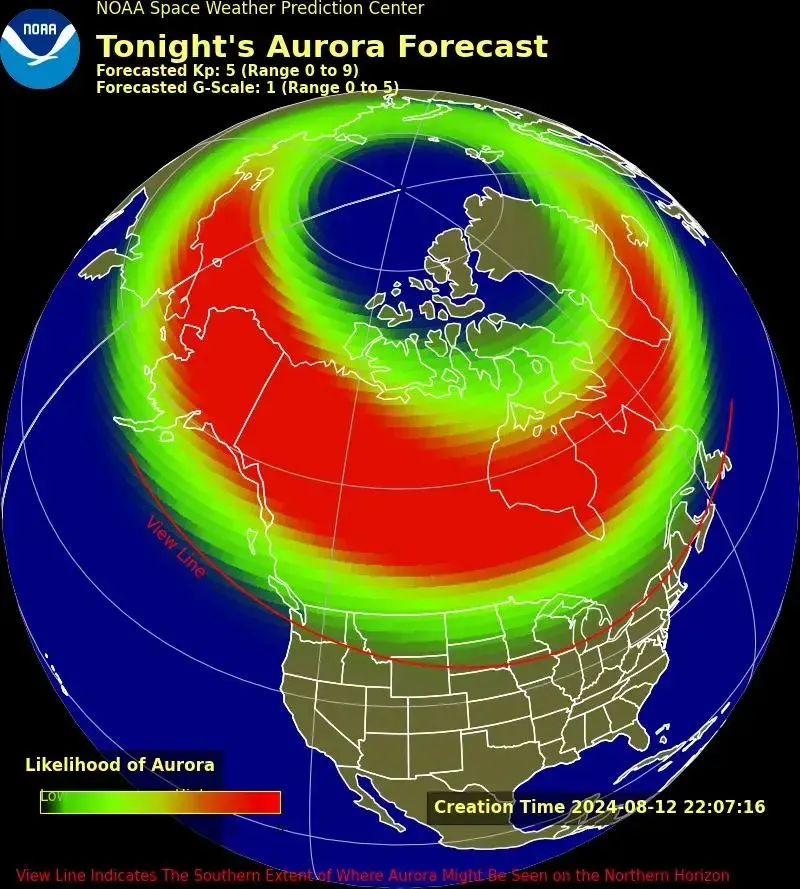 G4scale storm that struck Earth on Monday, August 12, to