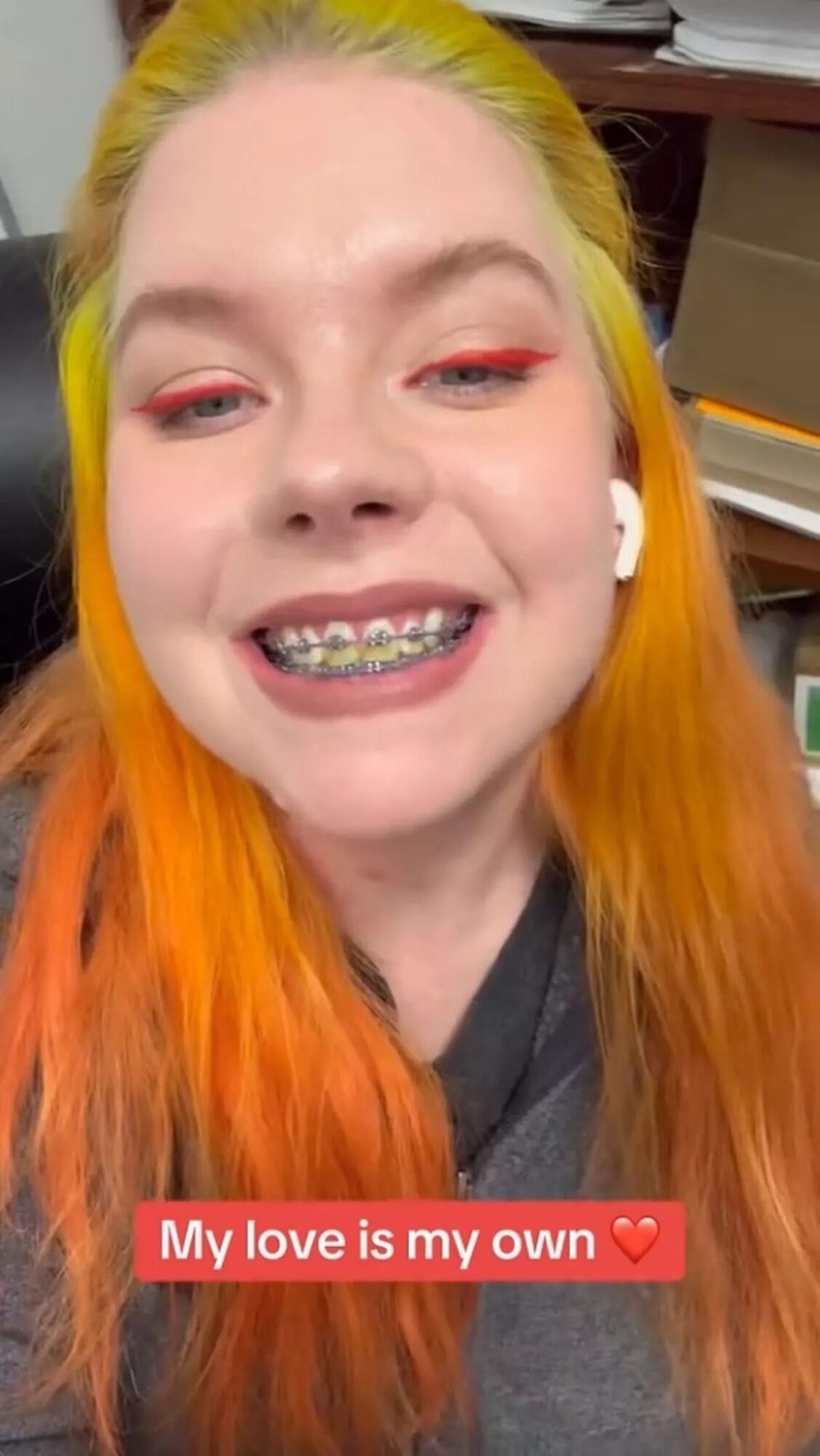 Amber in braces