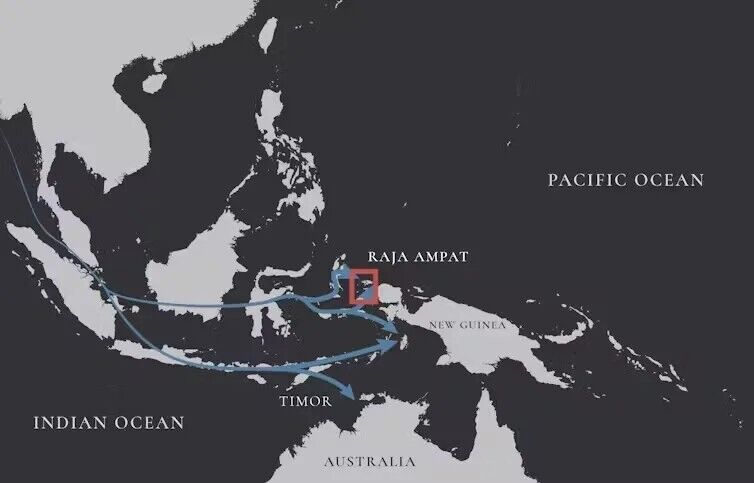 Two possible seafaring pathways from Asia to the Pacific region