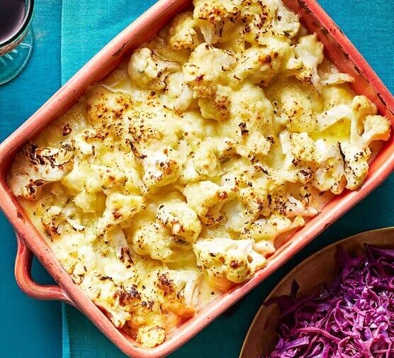 Microwave cauliflower cheese