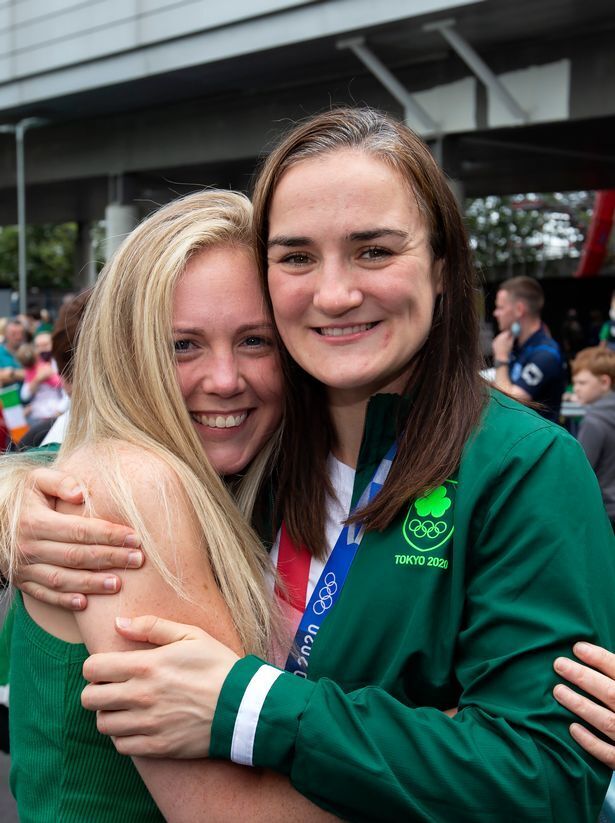 Kellie Harrington with her wife Mandy