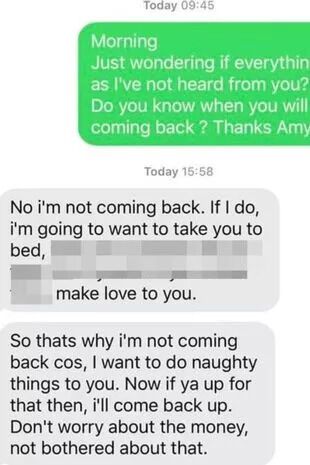 Woman Shares Disturbing Texts From Plasterer After He Left Work Half-Finished