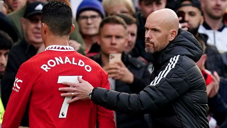 Cristiano Ronaldo and Erik ten Hag