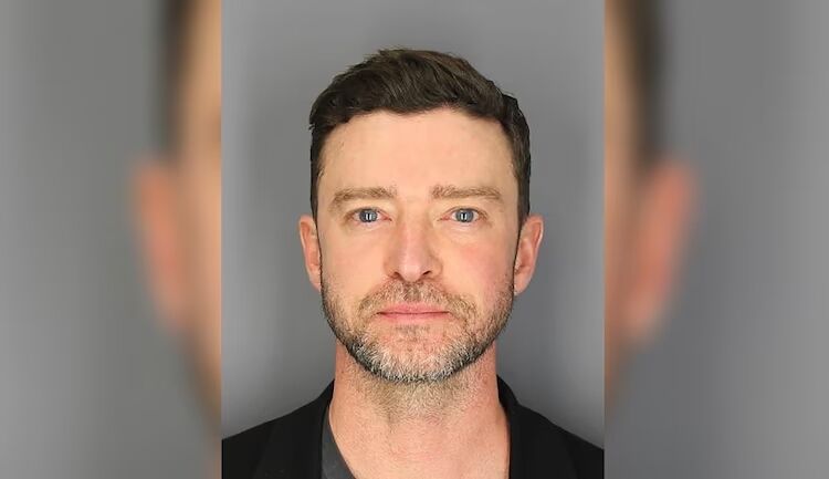 Justin Timberlake appears in a mugshot from Sag Harbor Village Police Department after being arrested June 18, 2024