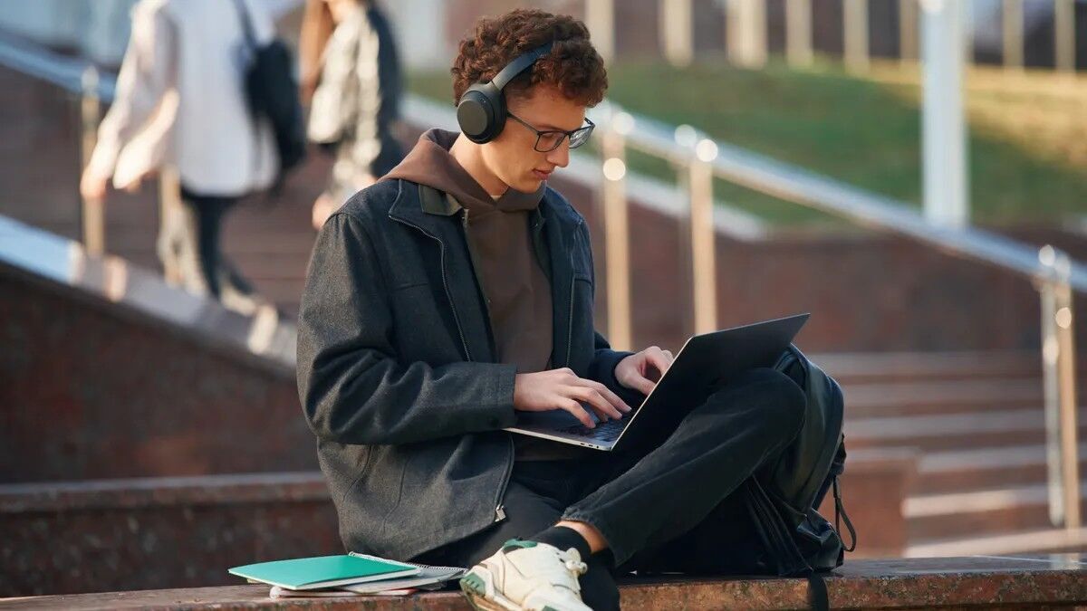 Man with computer