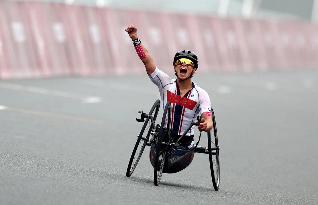 Masters, pictured at the Tokyo 2020 Paralympic Games, after winning gold