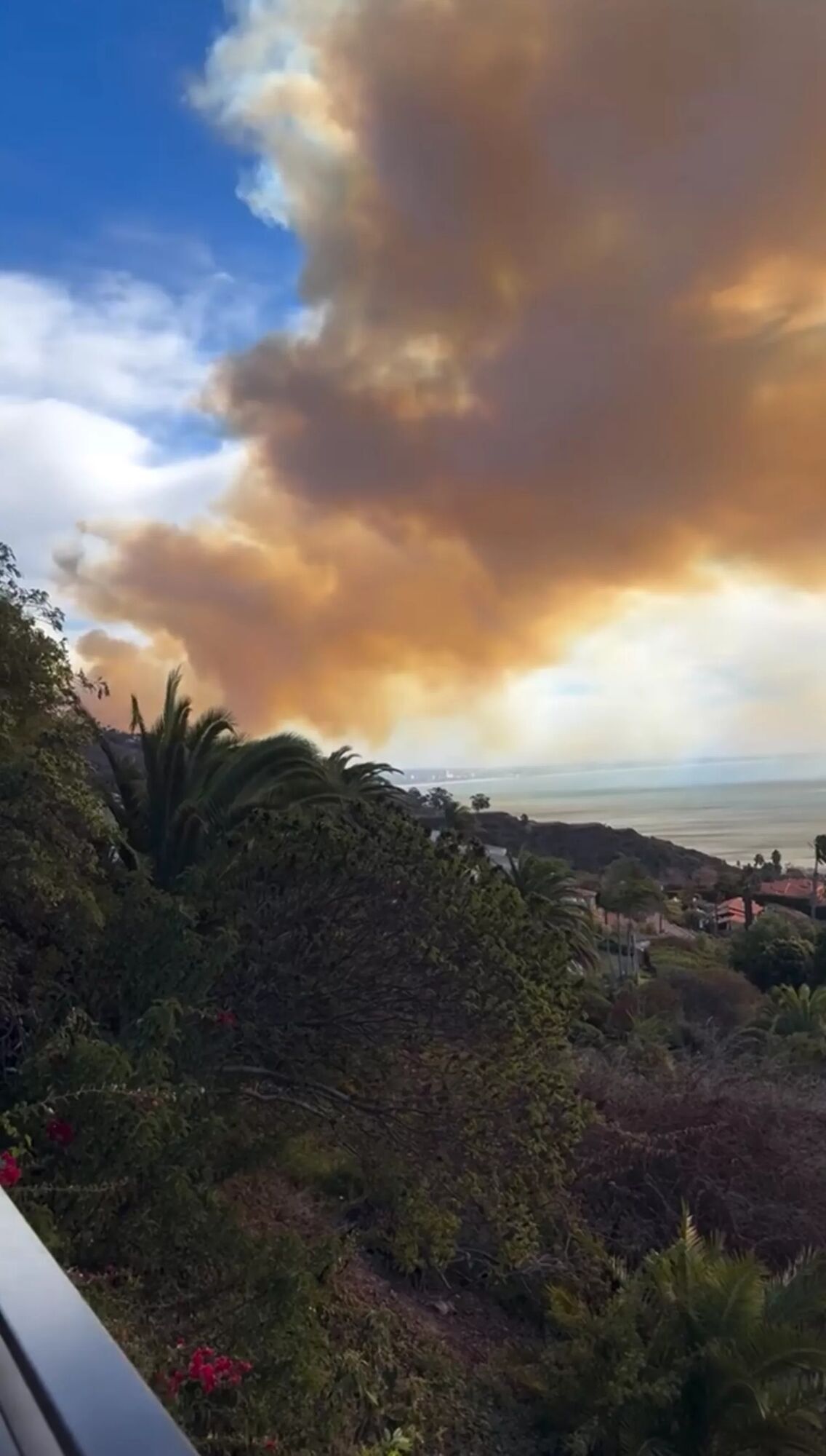 Ricki Lake's view from her home before evacuating during the LA fires.