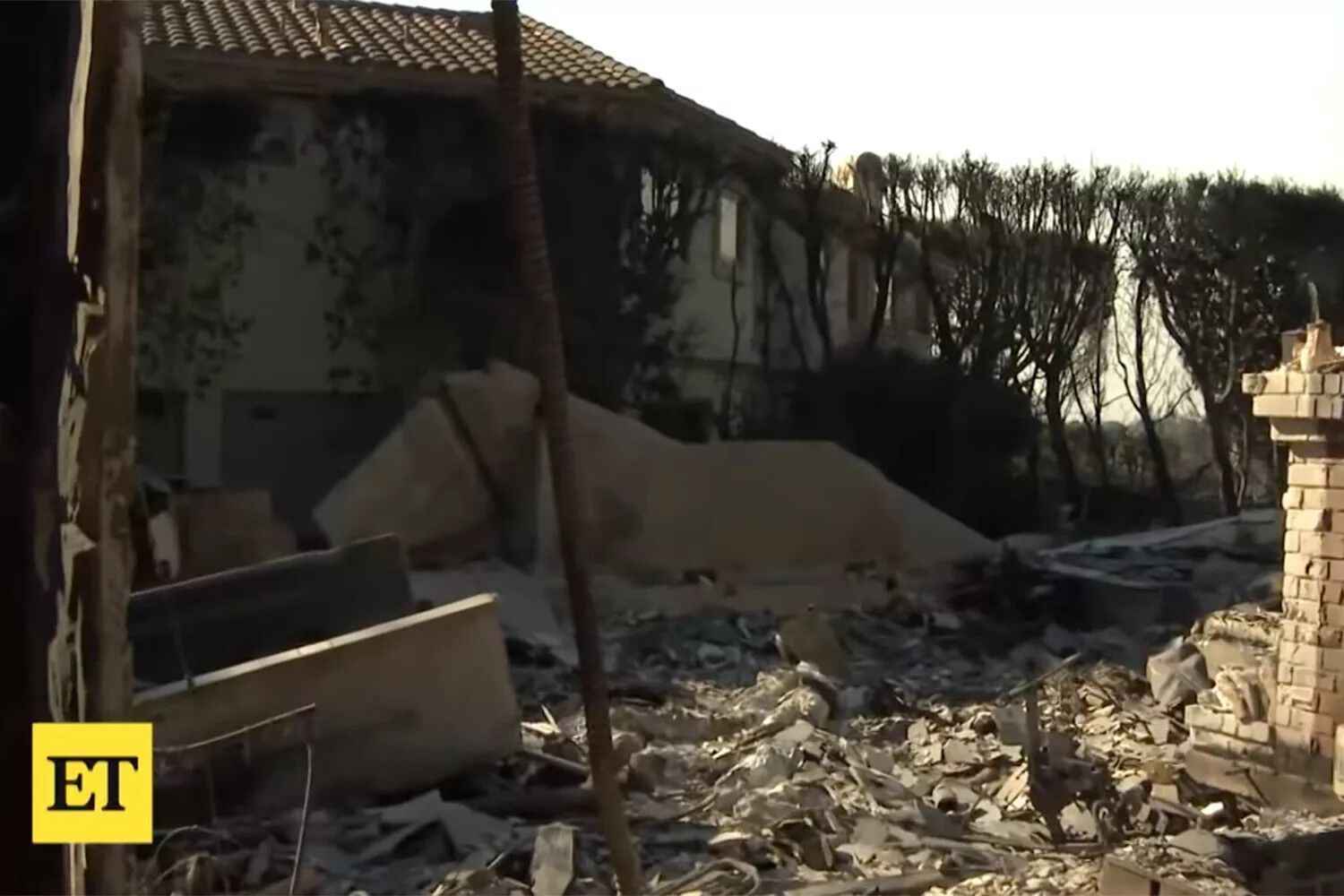 Eric Braeden visits remains of home following Palisades Fire.